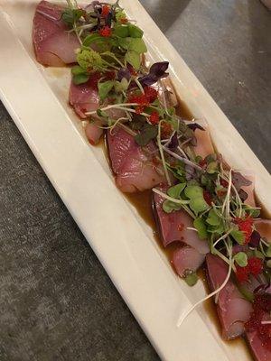 Hamachi crudo