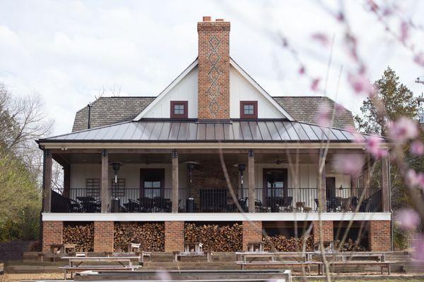 Taproom & Porch in Springtime.