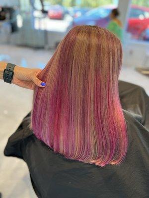 Colorful balayage