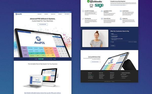 Website and UI for AccuPOS, a local point of sale software company in Columbus, OH.