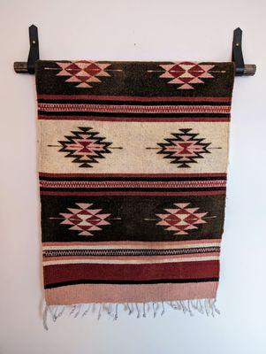 Navajo Rug Cleaned and displayed