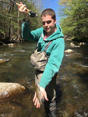 Fly fishing on the Little Pigeon River