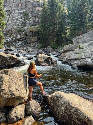 Fly fishing at Boulder Creek.