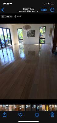 refinishing white oak plank flooring