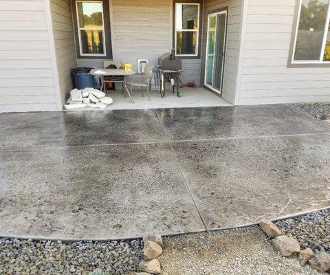 Stamped and Sand Washed Concrete Patio