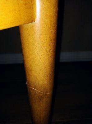 Chair crack difficult to repair