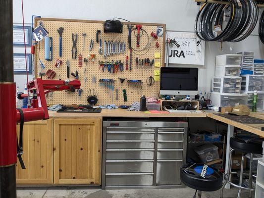 Where the magic happens. Bike repair magic that is.