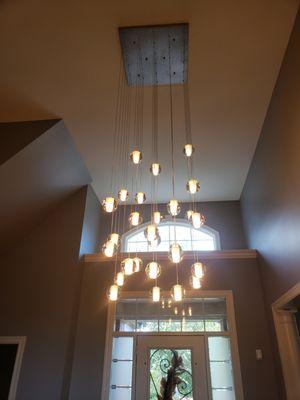 Entryway fixture installation