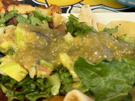 Chicken tacos with tomatillo salsa