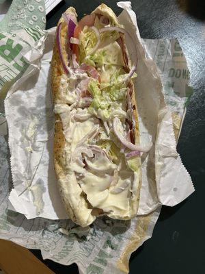 Jacksonville Tx nasty sandwich from subway