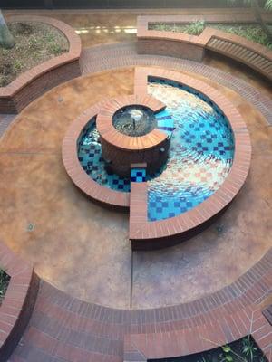 Upstairs view of the courtyard fountain