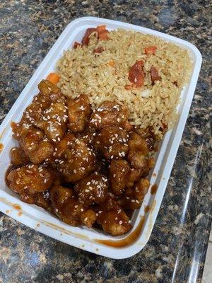 Sesame chicken platter