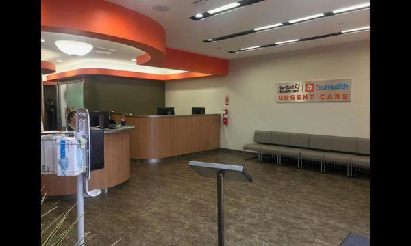 Hartford HealthCare-GoHealth Urgent Care Enfield, CT Location Front Desk And Sign In Area