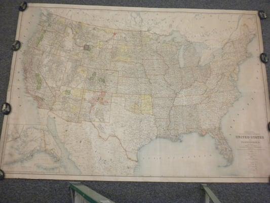 we even have a 7 foot original 1890's Antique Map with Indian Territories