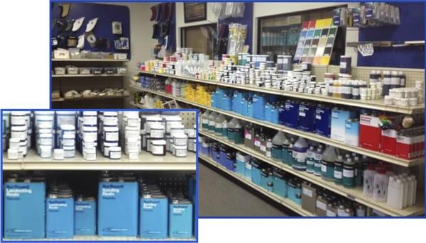 Polyester, Vinylester, Epoxy, and UV resins available.