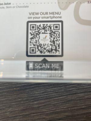 Qr Code should menu change.