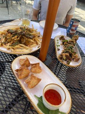 Argentina Frites, Crab Rangoons, Crispy Brussel Sprouts