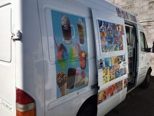 Introducing new golden ice cream truck