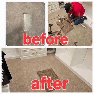 Carpet patch repair job ph 832 435 0305