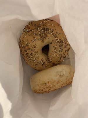 Everything bagel and onion