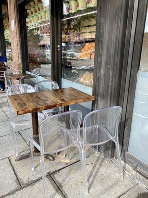 Outside seating Fresh made pastries, coffee and nice employees on the North Side of the Store. 08/04/21