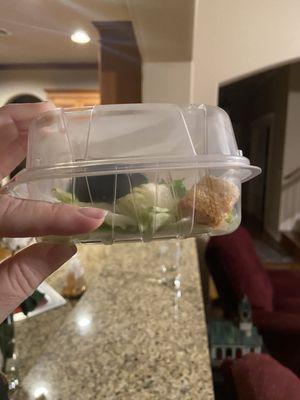 A 4-bite salad...what a rip off!!