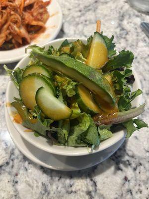 Small House Salad with ginger dressing