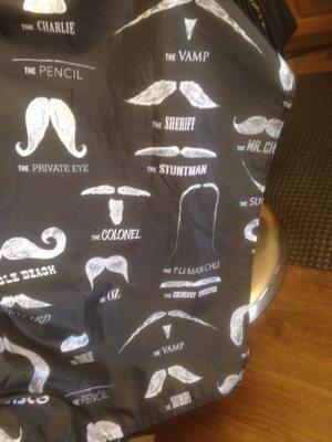 Barber Cloth with Clever Mustache styles