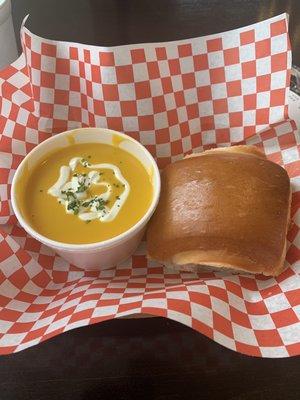 Butternut Squash Soup + Lionhouse Roll