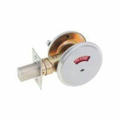 Indicator deadbolt. Used on restroom doors.