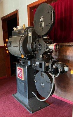 The original projector from 1948, on display in lobby