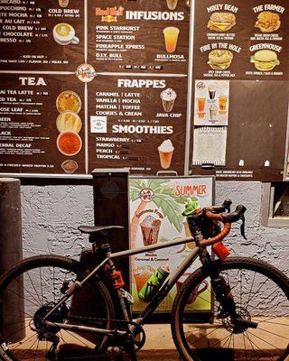 Espresso fueled Bicycle.