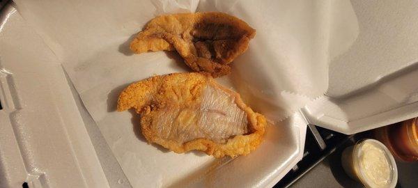 Undercooked very overpriced wet fried catfish. 2 filets for 12.99 NO SIDES INCLUDED. NOPE!