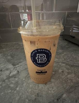 Iced latte with oat milk