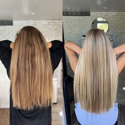 Custom and transformational blonding  by Farra