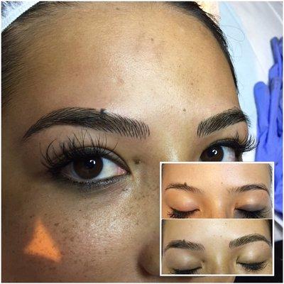 Immediately after Microblading (Semi Permanent Make-Up)