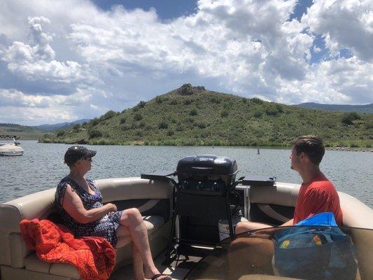 Grills on the boat.