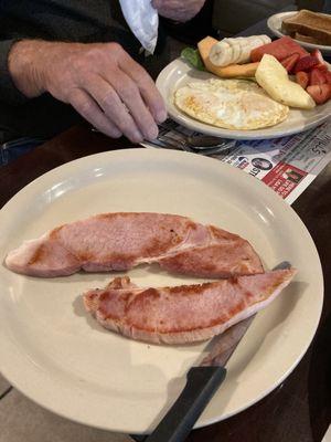 Side order ham with my Belgian Waffles