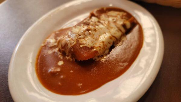 pork tamale with red sauce