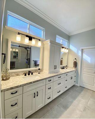 Custom cabinets full bathroom remodel