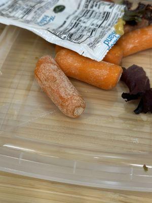 Extremely dry whole baby carrots