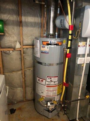 Water Heater with Earthquake straps and Expansion Tank