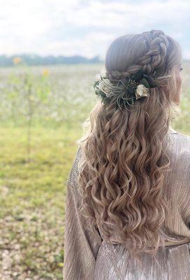 Boho formal hair style