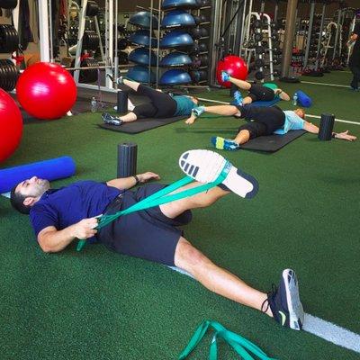 Stretching is so important. We instruct a Stretch & Foam Roll class twice a week!