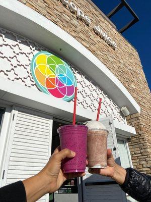 Drinks in front of the store