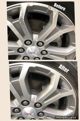 Scuffed wheel repair