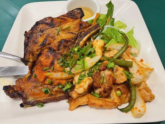 PORK CHOP AND LEMON GRASS CHICKEN