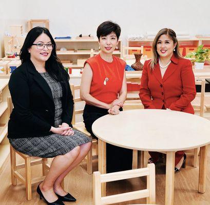 Meet our Administration team:
 Ms. Victoria Garcia-Director
 Ms. Connie Sun-Owner/Administrator
 Ms. Noelle Sevilla- Owner/ Administrator