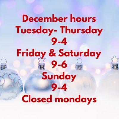 December hours