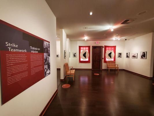 Exhibits inside the visitor's center